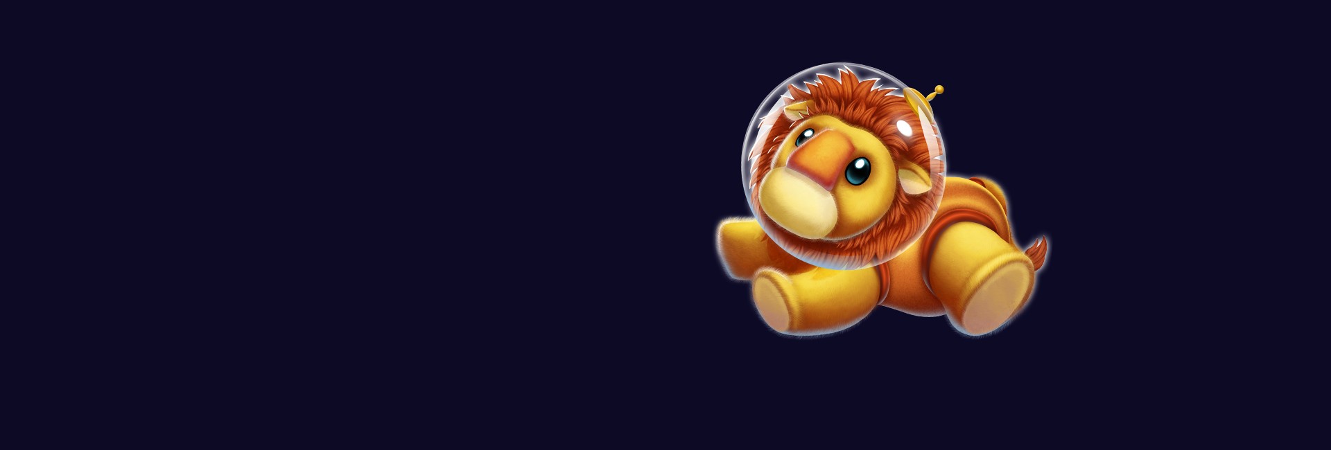 Space-suited lion character symbol from Fluffy in Space slot
