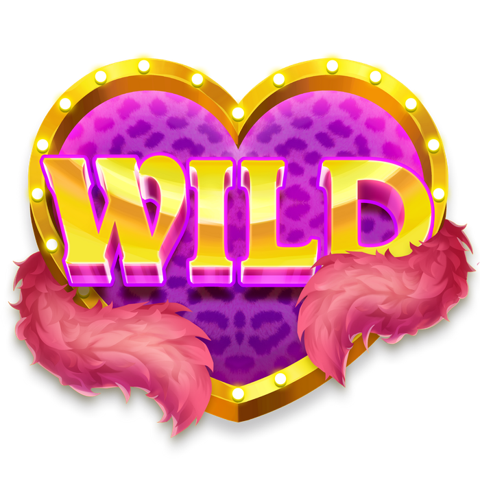 Granny's Wild pink heart-shaped Wild symbol