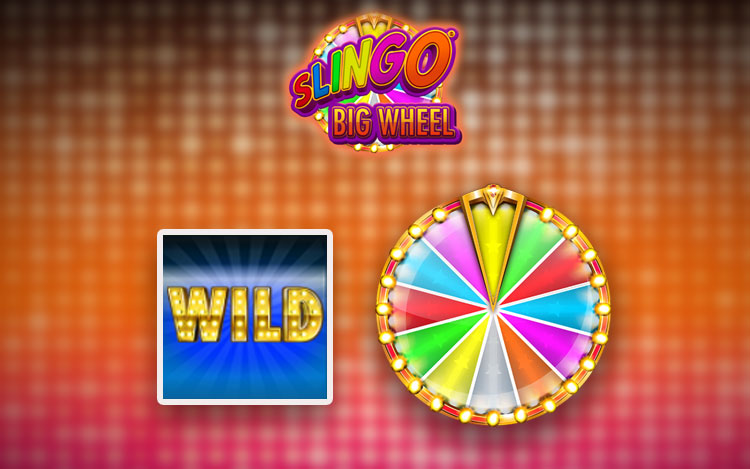 Slingo Big Wheel Wild symbol and prize wheel artwork