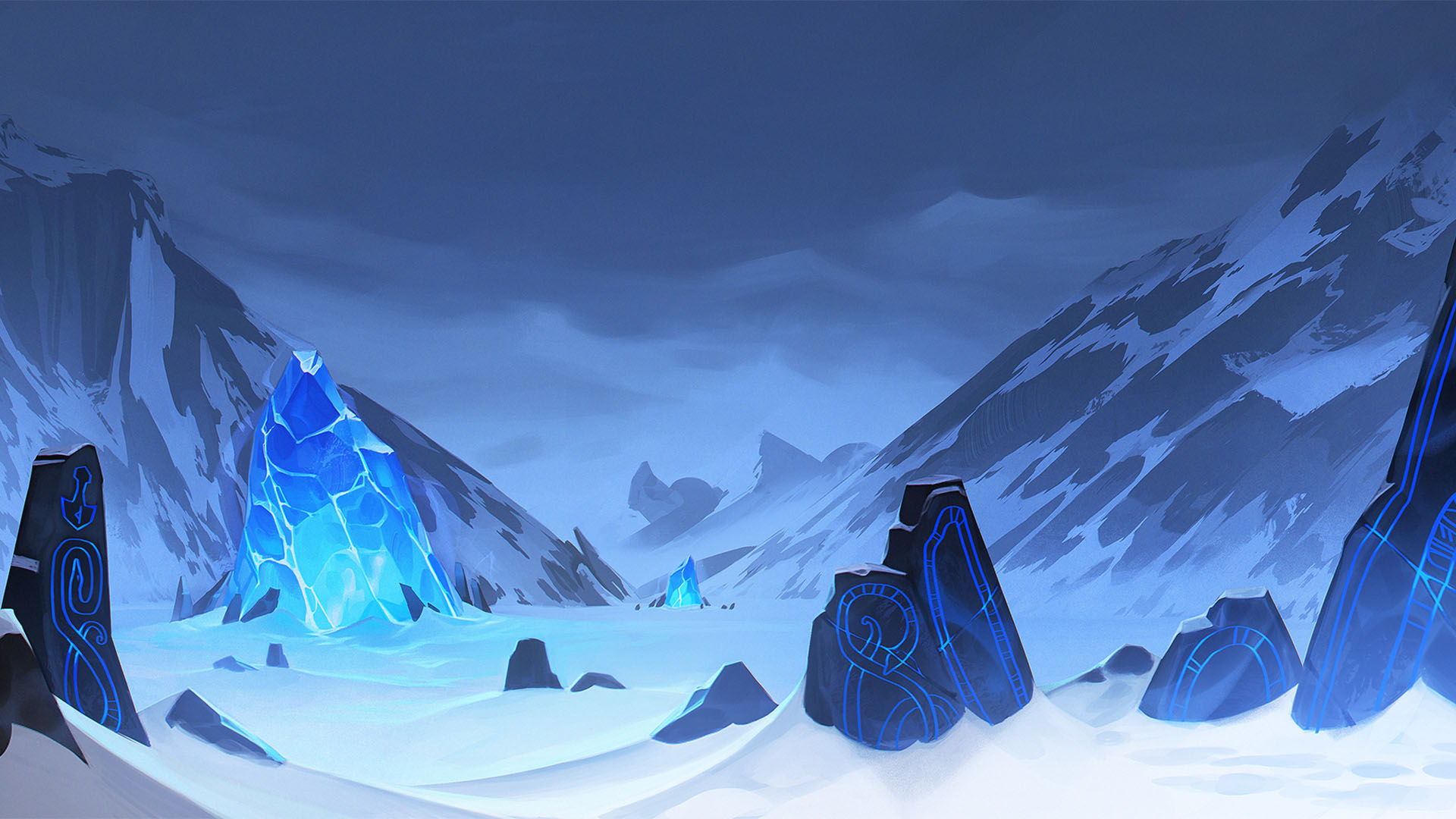 Stormborn slot background artwork showing a storm-lit mountain temple