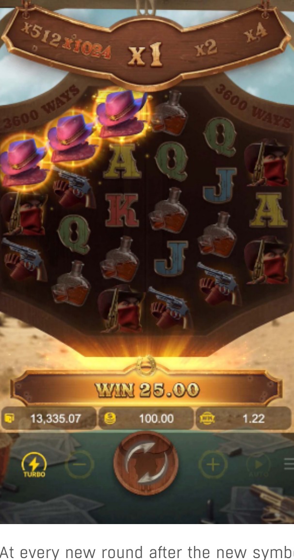 Wild Bounty Showdown screenshot showing Gold Framed symbols glowing on reels three and four before transforming