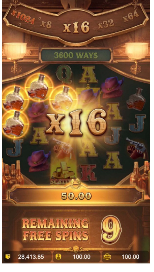 Wild Bounty Showdown screenshot showing an x16 multiplier during the Free Spins Feature